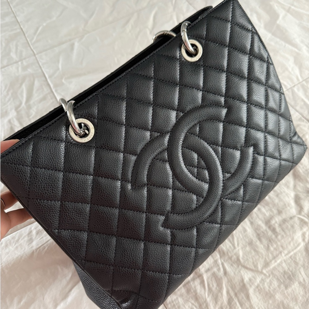 Chanel Black Quilted Leather Tote Bag